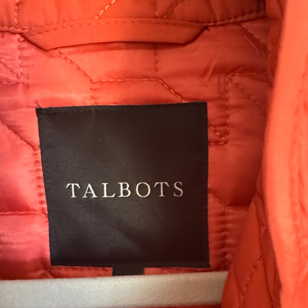 Talbots Quilted Orange Puffer Jacket - Picture 2 of 4